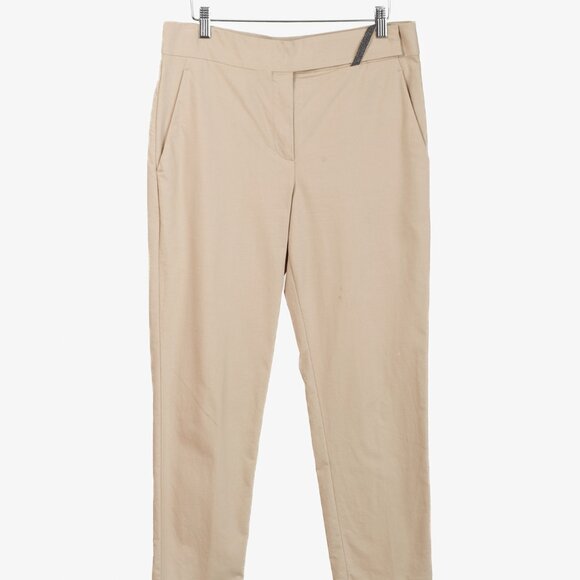 Brunello Cucinelli Monili Bead Khaki Pants - Picture 2 of 16